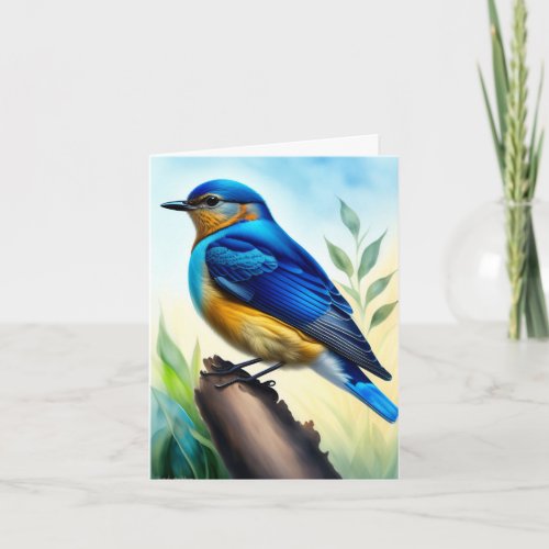 Bluebird on a Stump Mothers Day Card