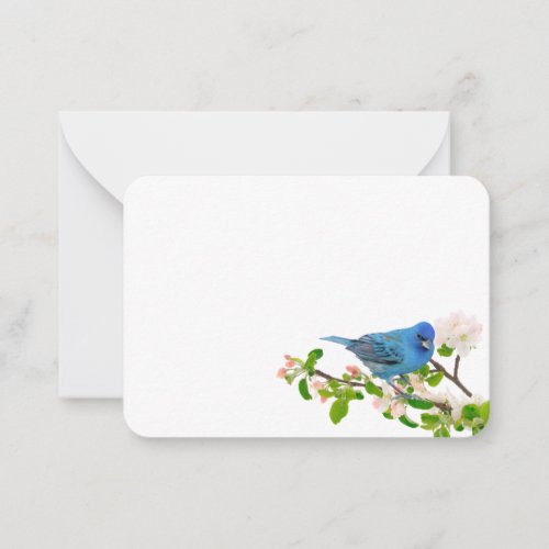 Bluebird on Apple Branch Note Card