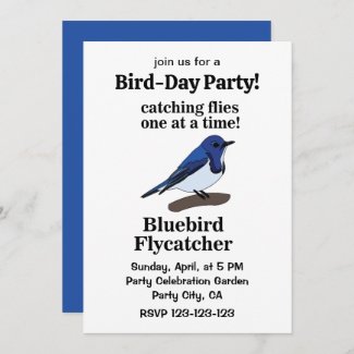 Bluebird On Branch Funny Birthday Party