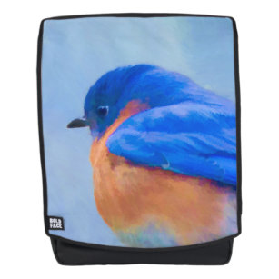 Bluebird Painting - Original Bird Art Backpack