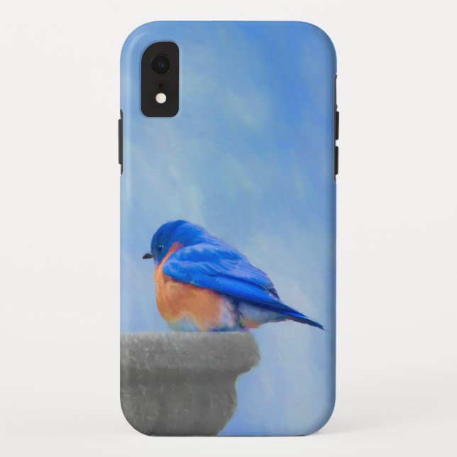 Bluebird Painting - Original Bird Art Case-Mate iPhone Case (Back)