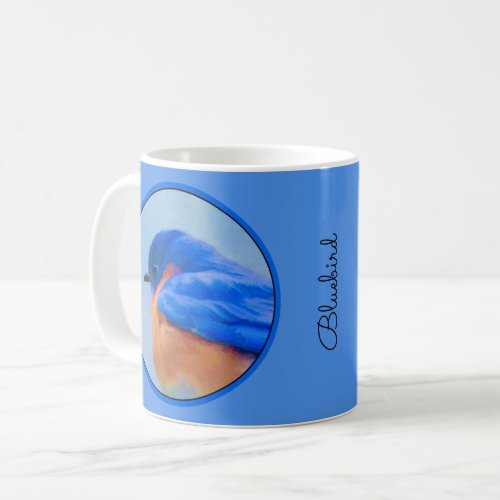 Bluebird Painting _ Original Bird Art Coffee Mug