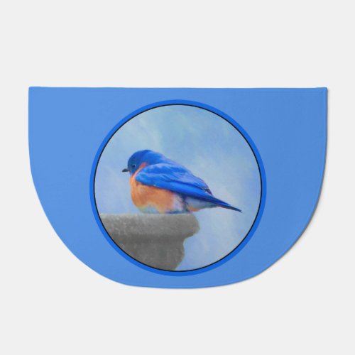 Bluebird Painting _ Original Bird Art Doormat
