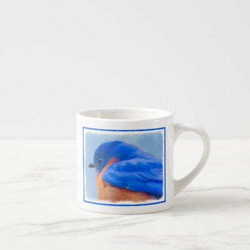 Bluebird Painting _ Original Bird Art Espresso Cup