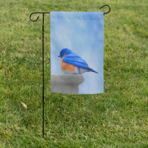 Bluebird Painting _ Original Bird Art Garden Flag