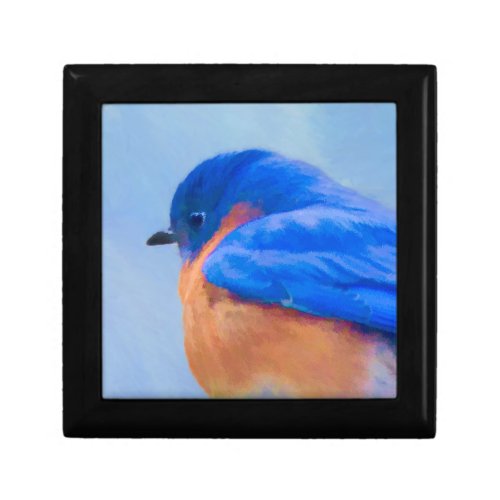 Bluebird Painting _ Original Bird Art Keepsake Box