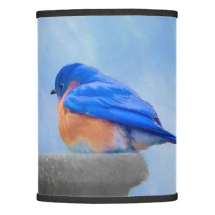 Bluebird Painting - Original Bird Art Lamp Shade