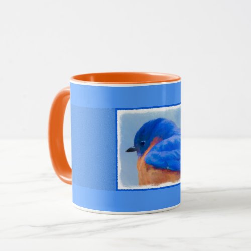 Bluebird Painting _ Original Bird Art Mug