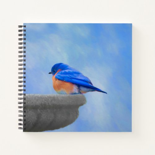 Bluebird Painting _ Original Bird Art Notebook