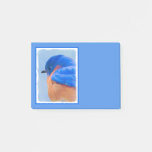 Bluebird Painting - Original Bird Art Post-it Notes