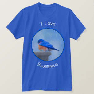 Bluebird Painting - Original Bird Art T-Shirt