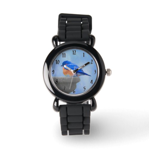 Bluebird Painting _ Original Bird Art Watch