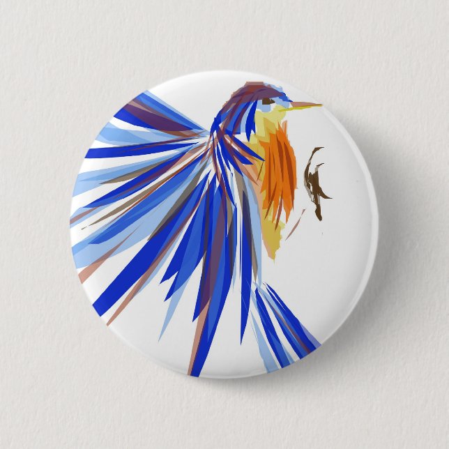 Bluebird Pinback Button (Front)