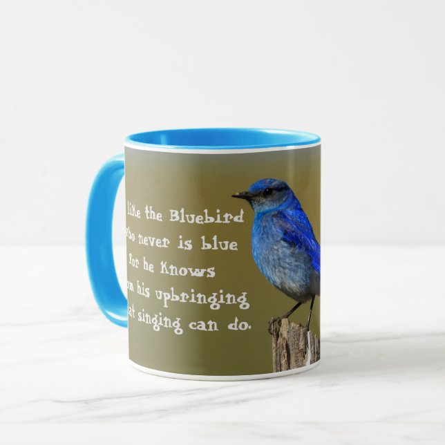 Bluebird Quote Mug (Front Left)