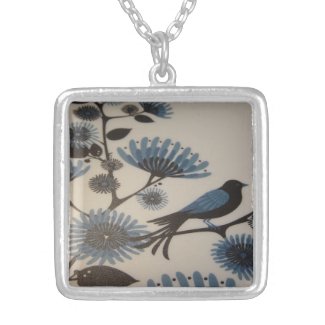 BLUEBIRD SILVER PLATED NECKLACE