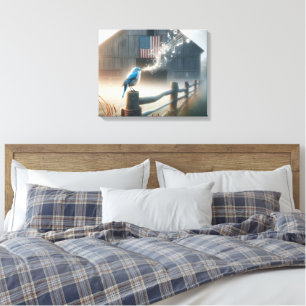 Bluebird Singing a Song Canvas Print