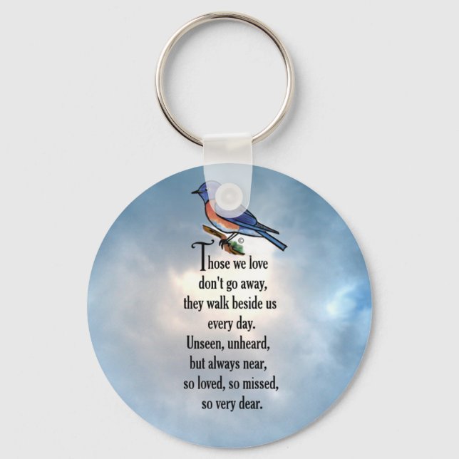 Bluebird "so Loved" Poem Keychain (Front)