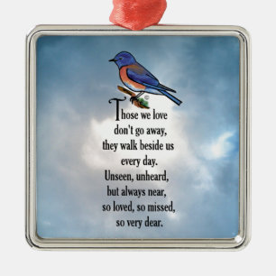 Bluebird "so Loved" Poem Metal Ornament