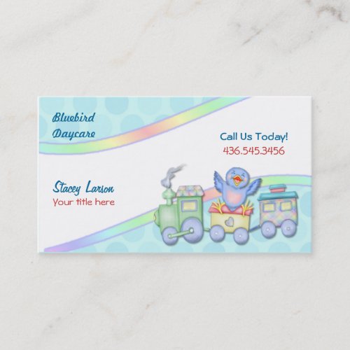 Bluebird Train Business Card