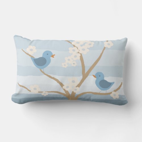 Bluebird Tree throw pillow