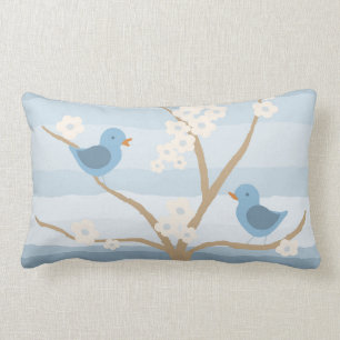 Bluebird Tree throw pillow