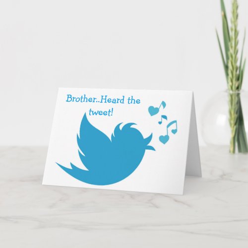 BLUEBIRD TWEETS YOU HAPPY BIRTHDAY BROTHER CARD