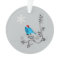 Bluebird Watching A Christmas Snowflake
