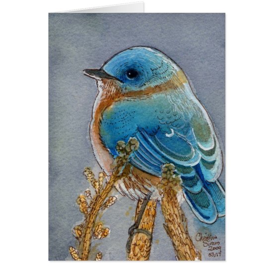 Bluebird Watercolor Card
