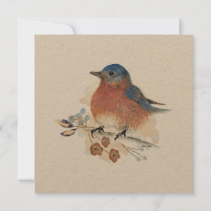 Bluebird Watercolor Painting