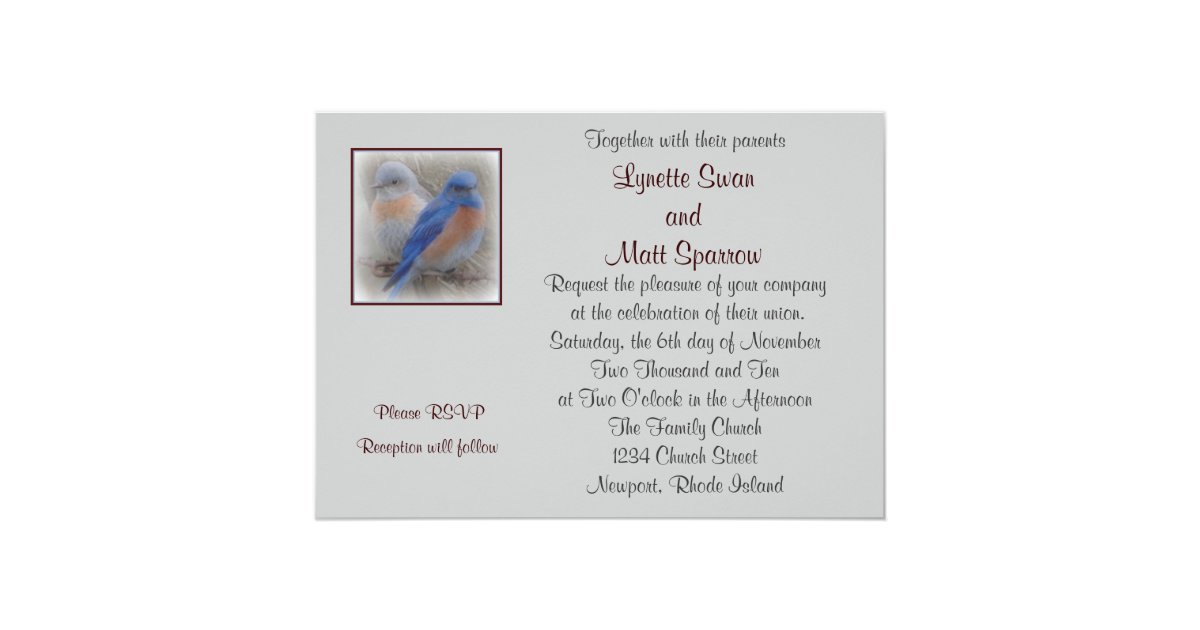 Bluebird Wedding Invitations 6