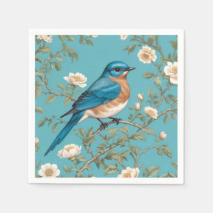 Bluebird William Morris Inspired Turquois Napkins