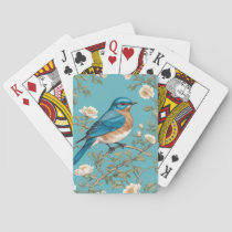 Bluebird William Morris Inspired Turquois  Poker Cards