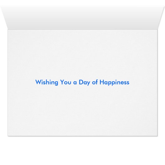 Bluebird, Wishing You A Day of Happiness (Inside Horizontal (Bottom))