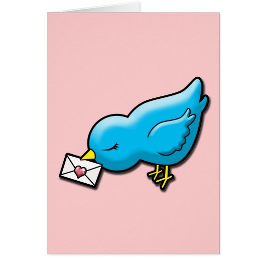 Bluebird with love letter cards (Front)
