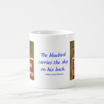 Bluebird With Thoreau Quote 15 Oz Coffee Mug by WorldDesign at Zazzle