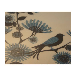 BLUEBIRD WOOD WALL DECOR