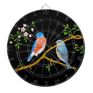 Bluebirds Black Dart Board