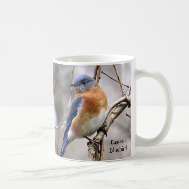Bluebirds Coffee Mug II by BirdingCollectibles (Right)