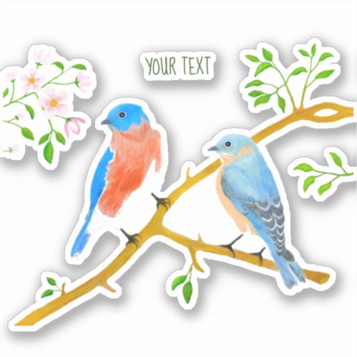 Bluebirds Custom_Cut Vinyl Sticker