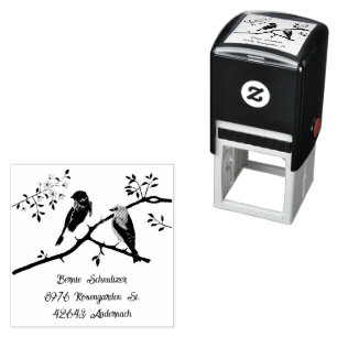 Bluebirds Custom Self Ink Stamp