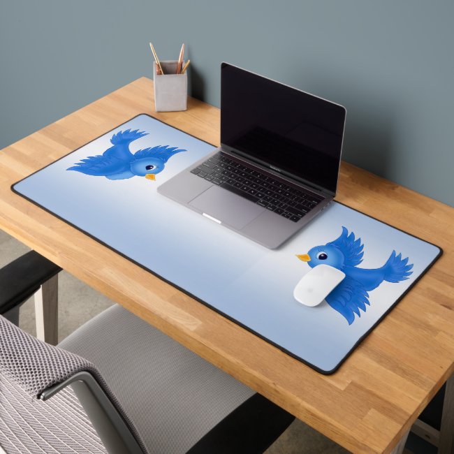 Bluebirds Desk Mat