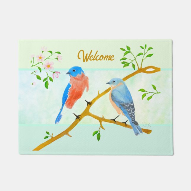 Bluebirds Doormat (Front)