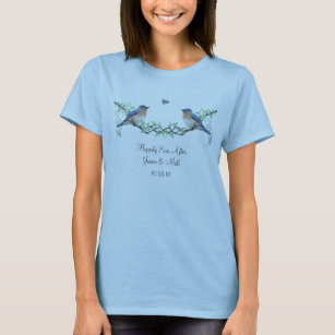 Bluebirds Happily Ever After  Bride Tee #3