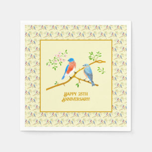 Bluebirds Happy Anniversary Napkins