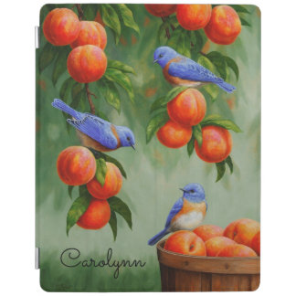 Bluebirds in a Peach Tree Orchard iPad Smart Cover