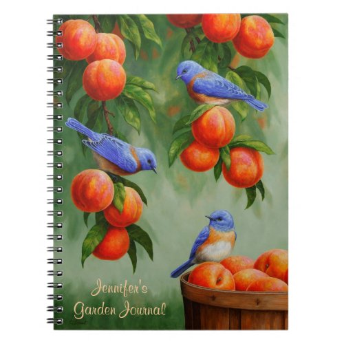 Bluebirds in a Peach Tree Orchard Notebook