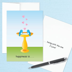 Bluebirds in Love Anniversary Card