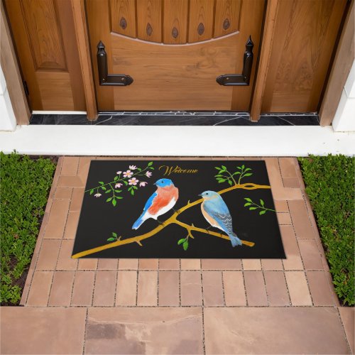 Bluebirds Large Doormat