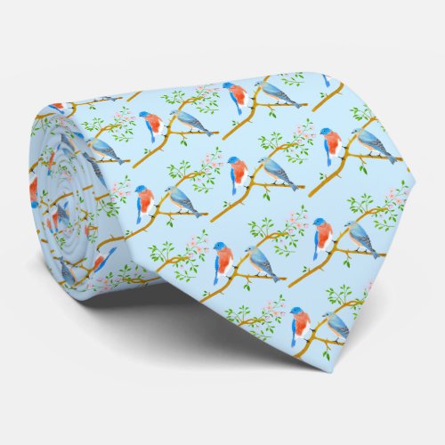 Bluebirds Light Blue Neck Tie