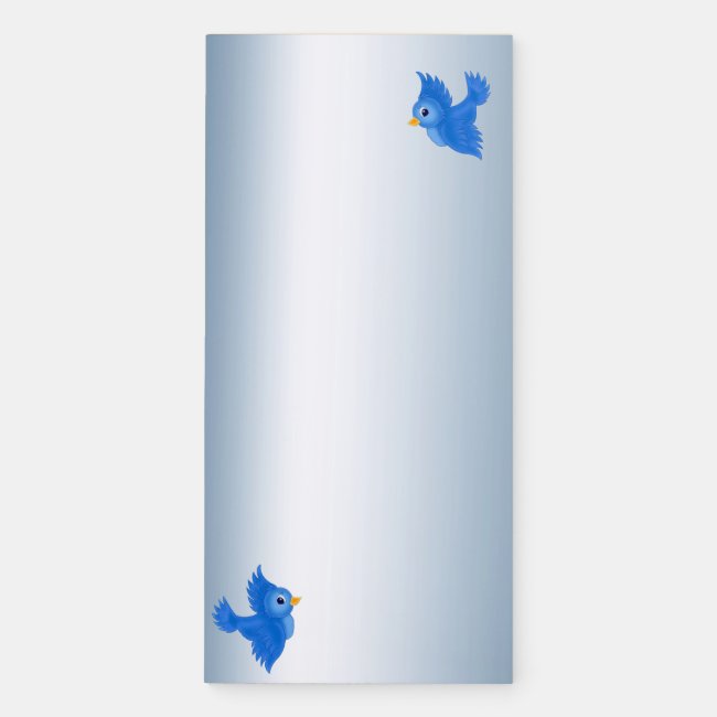 Bluebirds Magnetic Notepad